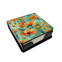 Load image into Gallery viewer, California California Poppies in Watercolor PU Leather Note Paper Holder