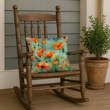 Load image into Gallery viewer, California California Poppies in Watercolor Throw Pillow