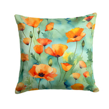 Load image into Gallery viewer, California California Poppies in Watercolor Throw Pillow