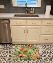 Load image into Gallery viewer, California California Poppies in Watercolor Memory Foam Kitchen Mat