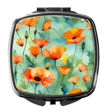 Load image into Gallery viewer, California California Poppies in Watercolor Compact Mirror