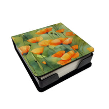 Load image into Gallery viewer, California California Poppies in Watercolor PU Leather Note Paper Holder