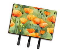 Load image into Gallery viewer, California California Poppies in Watercolor Leash or Key Holder