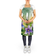 Load image into Gallery viewer, Colorado Rocky Mountain Columbine in Watercolor Apron – Artist-Designed Kitchen, BBQ &amp; Craft Apron