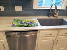 Load image into Gallery viewer, Colorado Rocky Mountain Columbine in Watercolor Dish Drying Mat