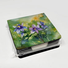 Load image into Gallery viewer, Colorado Rocky Mountain Columbine in Watercolor PU Leather Note Paper Holder