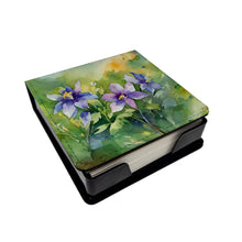 Load image into Gallery viewer, Colorado Rocky Mountain Columbine in Watercolor PU Leather Note Paper Holder