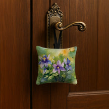 Load image into Gallery viewer, Colorado Rocky Mountain Columbine in Watercolor Hanging Square Fabric Ornament 3.5 × 3.5