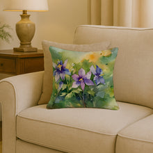 Load image into Gallery viewer, Colorado Rocky Mountain Columbine in Watercolor Throw Pillow
