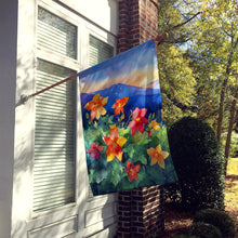 Load image into Gallery viewer, Colorado Rocky Mountain Columbine in Watercolor House Flag