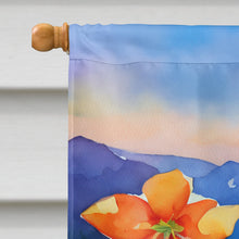Load image into Gallery viewer, Colorado Rocky Mountain Columbine in Watercolor House Flag