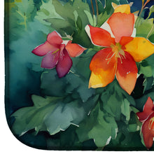 Load image into Gallery viewer, Colorado Rocky Mountain Columbine in Watercolor Dish Drying Mat