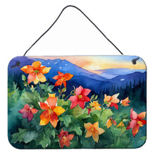 Load image into Gallery viewer, Colorado Rocky Mountain Columbine in Watercolor Wall or Door Hanging Prints