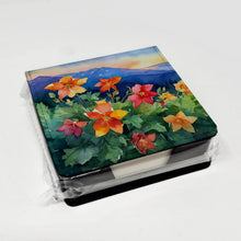 Load image into Gallery viewer, Colorado Rocky Mountain Columbine in Watercolor PU Leather Note Paper Holder