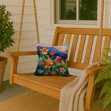 Load image into Gallery viewer, Colorado Rocky Mountain Columbine in Watercolor Throw Pillow