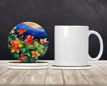 Load image into Gallery viewer, Colorado Rocky Mountain Columbine in Watercolor Large Sandstone Coasters Pack of 4