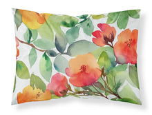 Load image into Gallery viewer, Connecticut Mountain Laurels in Watercolor Fabric Standard Pillowcase – Artistic Decorative Front, White Back