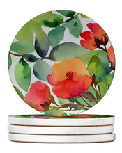 Load image into Gallery viewer, Connecticut Mountain Laurels in Watercolor Large Sandstone Coasters Pack of 4