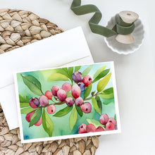 Load image into Gallery viewer, Connecticut Mountain Laurels in Watercolor Greeting Cards -  Blank Note Cards – 8-Pack of Artist-Designed Cards with Envelopes