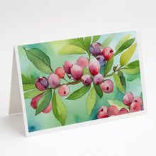 Load image into Gallery viewer, Connecticut Mountain Laurels in Watercolor Greeting Cards -  Blank Note Cards – 8-Pack of Artist-Designed Cards with Envelopes