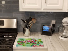 Load image into Gallery viewer, Connecticut Mountain Laurels in Watercolor Glass Cutting Boards – Durable, Decorative Kitchen Art Large
