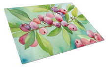 Load image into Gallery viewer, Connecticut Mountain Laurels in Watercolor Glass Cutting Boards – Durable, Decorative Kitchen Art Large