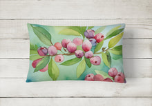 Load image into Gallery viewer, Connecticut Mountain Laurels in Watercolor Fabric Decorative Pillow