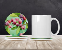Load image into Gallery viewer, Connecticut Mountain Laurels in Watercolor Large Sandstone Coasters Pack of 4