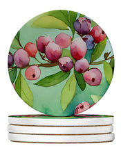 Load image into Gallery viewer, Connecticut Mountain Laurels in Watercolor Large Sandstone Coasters Pack of 4