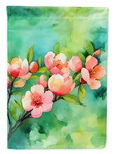 Load image into Gallery viewer, Delaware Peach Blossom in Watercolor House Flag
