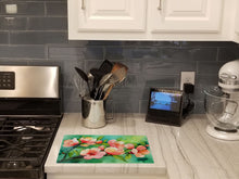 Load image into Gallery viewer, Delaware Peach Blossom in Watercolor Glass Cutting Boards – Durable, Decorative Kitchen Art Large