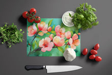 Load image into Gallery viewer, Delaware Peach Blossom in Watercolor Glass Cutting Boards – Durable, Decorative Kitchen Art Large