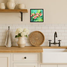 Load image into Gallery viewer, Delaware Peach Blossom in Watercolor Framed Metal Print