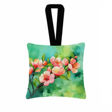 Load image into Gallery viewer, Delaware Peach Blossom in Watercolor Hanging Square Fabric Ornament 3.5 × 3.5