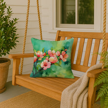 Load image into Gallery viewer, Delaware Peach Blossom in Watercolor Throw Pillow