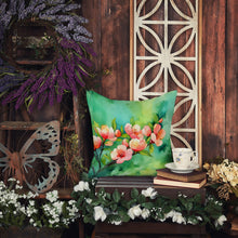 Load image into Gallery viewer, Delaware Peach Blossom in Watercolor Throw Pillow
