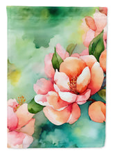 Load image into Gallery viewer, Delaware Peach Blossom in Watercolor House Flag