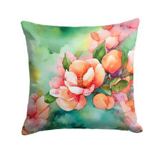 Load image into Gallery viewer, Delaware Peach Blossom in Watercolor Throw Pillow