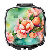 Load image into Gallery viewer, Delaware Peach Blossom in Watercolor Compact Mirror