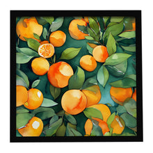 Load image into Gallery viewer, Florida Orange Blossom in Watercolor Framed Metal Print