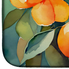 Load image into Gallery viewer, Florida Orange Blossom in Watercolor Dish Drying Mat