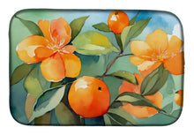 Load image into Gallery viewer, Florida Orange Blossom in Watercolor Dish Drying Mat