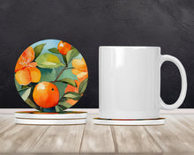 Load image into Gallery viewer, Florida Orange Blossom in Watercolor Large Sandstone Coasters Pack of 4
