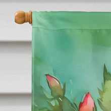 Load image into Gallery viewer, Georgia Cherokee Rose in Watercolor House Flag