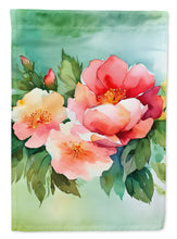 Load image into Gallery viewer, Georgia Cherokee Rose in Watercolor House Flag