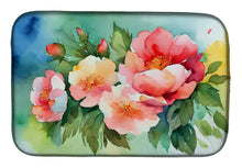 Load image into Gallery viewer, Georgia Cherokee Rose in Watercolor Dish Drying Mat
