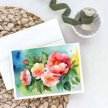 Load image into Gallery viewer, Georgia Cherokee Rose in Watercolor Greeting Cards -  Blank Note Cards – 8-Pack of Artist-Designed Cards with Envelopes