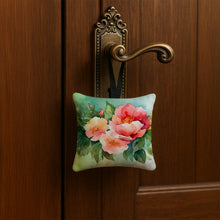 Load image into Gallery viewer, Georgia Cherokee Rose in Watercolor Hanging Square Fabric Ornament 3.5 × 3.5