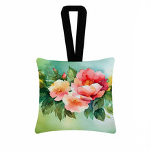 Load image into Gallery viewer, Georgia Cherokee Rose in Watercolor Hanging Square Fabric Ornament 3.5 × 3.5