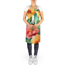 Load image into Gallery viewer, Georgia Cherokee Rose in Watercolor Apron – Artist-Designed Kitchen, BBQ &amp; Craft Apron
